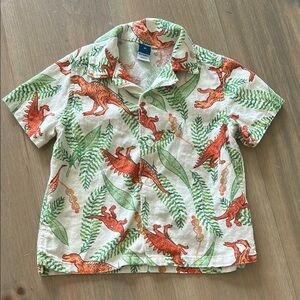 Old Navy Kids' Dino Print Shirt - Orange and Green